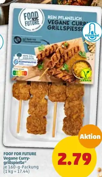 PENNY Food for Future Vegane Currygrillspieße 160 g Packung Angebot