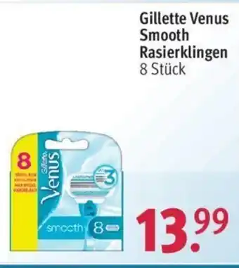 Rossmann Gillette Venus Smooth Rasierklingen 8 Stück Angebot