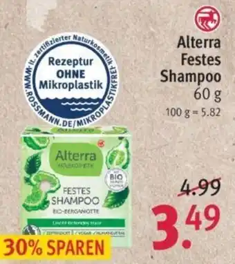 Rossmann Alterra Festes Shampoo 60 g Angebot