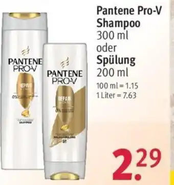 Rossmann Pantene Pro V Shampoo 300 ml oder Spülung 200 ml Angebot