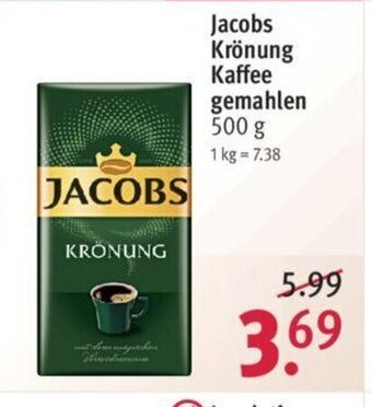 Rossmann Jacobs Krönung Kaffee gemahlen 500 g Angebot