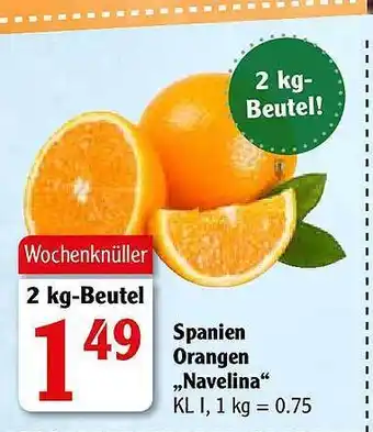 Globus Spanien Orangen,,Navelina'' Angebot