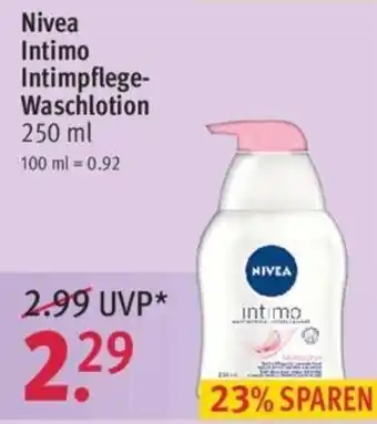 Rossmann Nivea Intimo Intimpflege Waschlotion 250 ml Angebot