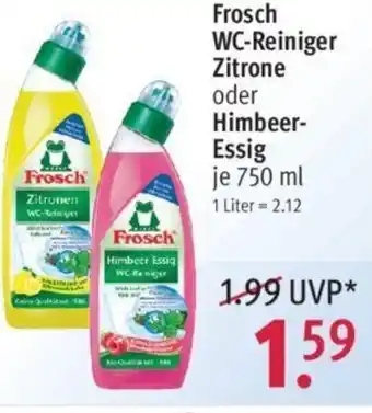 Rossmann Frosch WC Reiniger Zitrone oder Himbeer Essig 750 ml Angebot