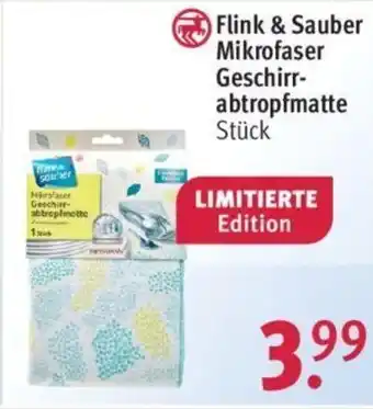 Rossmann Flink & Sauber Mikrofaser Geschirrabtropfmatte Angebot