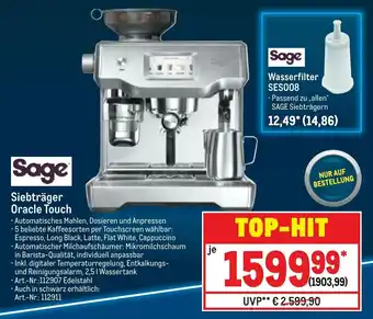 METRO Sage Siebtrager | Oracle Touch Angebot