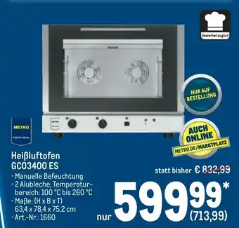 METRO Metro Professional Heissluftofen | GCO3400 ES Angebot