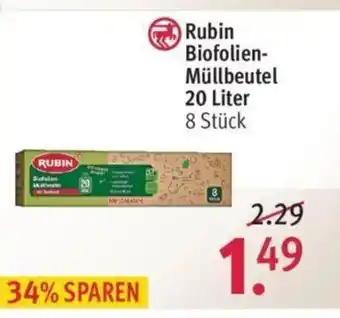 Rossmann Rubin Biofolien Müllbeutel 20 Liter Angebot