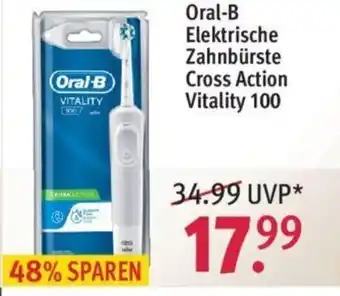 Rossmann Oral B Elektrische Zahnbürste Cross Action Vitality 100 Angebot