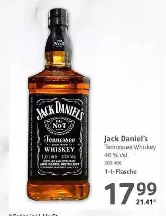 Selgros Jack Daniel's Tennessee Whiskey Angebot