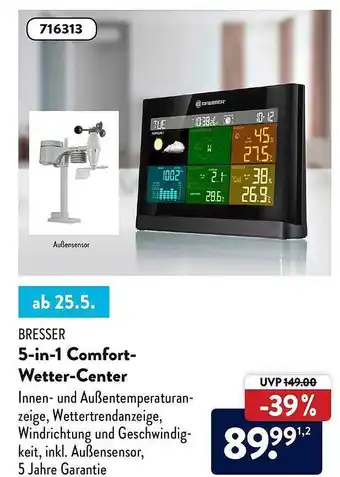 Aldi Süd Bresser 5-in-1 Comfort Wetter-center Angebot