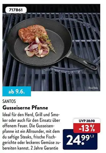 Aldi Süd Santos Gusseiserne Pfanne Angebot