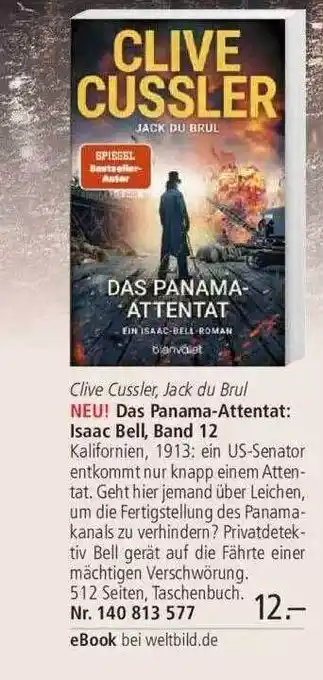 Weltbild Clive Cussler, Jack Du Brul Das Panama-attentat: Isaac Bell, Band 12 Angebot