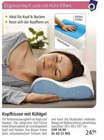 Weltbild Kopfkissen Mit Kühlgel Angebot