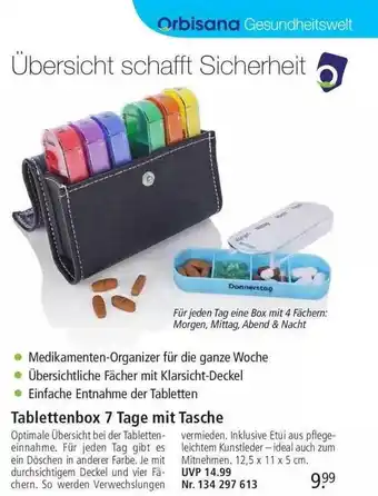 Weltbild Tablettenbox 7 Tage Mit Tasche Angebot