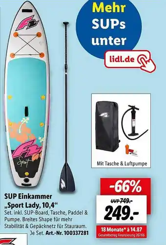 Lidl Sup Einkammer „sport Lady 10.4“ Angebot