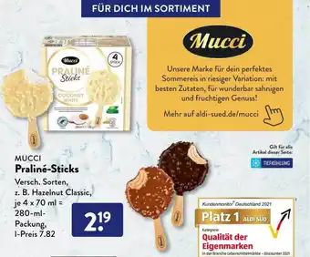 Aldi Süd Mucci Praliné-sticks Angebot