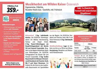 Lidl Musikherbst Am Wilden Kaiser österreich Angebot