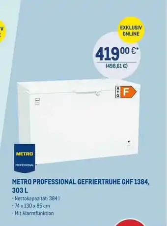 METRO Metro Professional Gefriertruhe Ghf 1384, 303 L Angebot