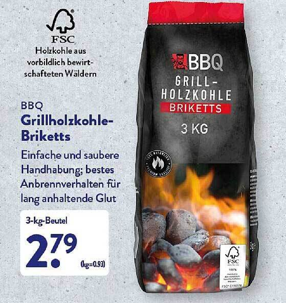 Bbq Grillholzkohlebriketts Angebot bei Aldi Nord