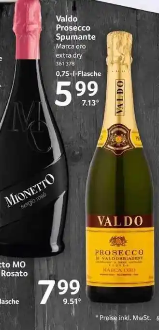 Selgros Mionetto Mo Sergio Rosato Oder Valdo Prosecco Spumante Angebot