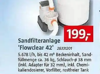 Bauhaus Sandfilteranlage „flowclear 42“ Angebot