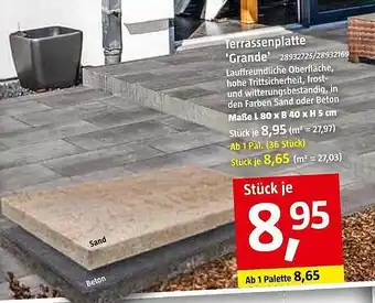 Bauhaus Terrassenplatte „grande“ Angebot