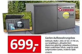 Bauhaus Sunfun Garten-aufbewahrungsbox Angebot