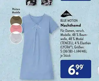 Aldi Süd Blue Motion Nachthemd Angebot