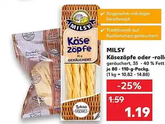 Kaufland Milsy Käsezöpfe Oder -rollo Angebot