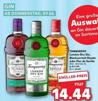 Kaufland Tanqueray London Dry Gin, Blackcurrant Royale Oder Flor De Sevilla Angebot