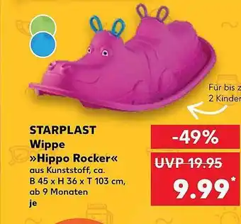 Kaufland Starplast Wippe „hippo Rocker“ Angebot