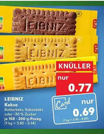 Kaufland Leibniz Kekse Butterkeks, Kakaokeks Angebot