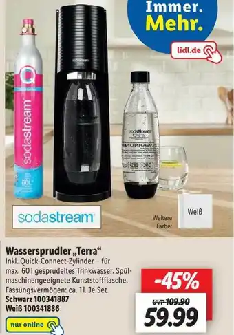 Lidl Sodastream Wassersprudler „terra“ Angebot