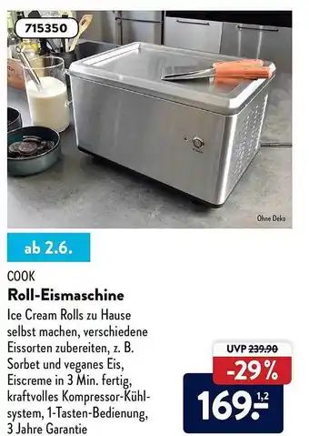 Aldi Nord Cook Roll-eismaschine Angebot