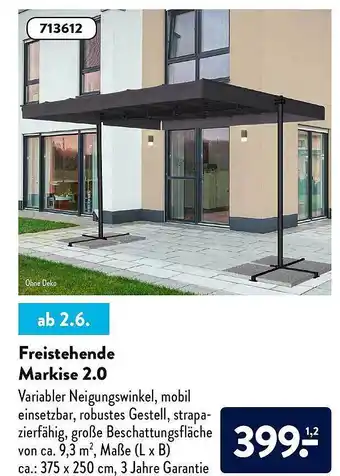 Aldi Nord Freistehende Markise 2.0 Angebot