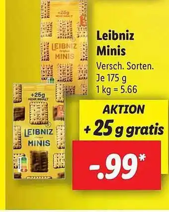 Lidl Leibniz Minis Angebot