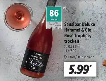 Lidl Sansibar Deluxe Hammel & Cie Rosé Trophée, Trocken Angebot