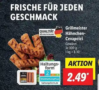 Lidl Grillmeister Hähnchen-cevapcici Angebot