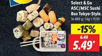 Lidl Select & Go Asc Oder Msc Sushi Box Tokyo-style Angebot