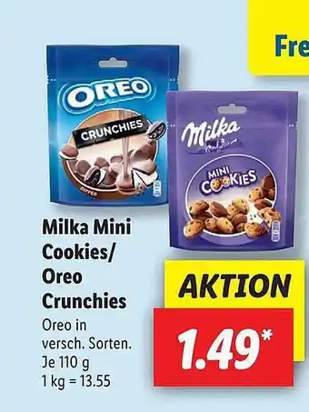 Lidl Milka Mini Cookies Oder Oreo Crunchies Angebot