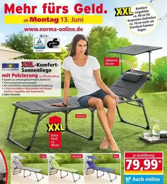 Norma XXL-komfort-sonnenliege Angebot