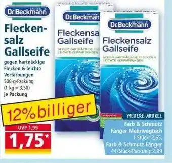 Norma Dr.beckmann Fleckensalz Gallseife Angebot