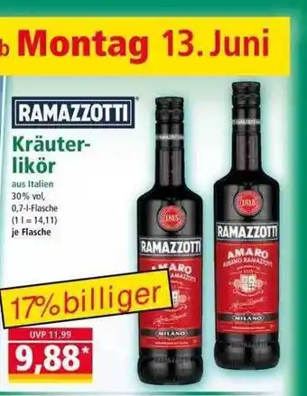 Norma Kräuterlikör Ramazzotti Angebot