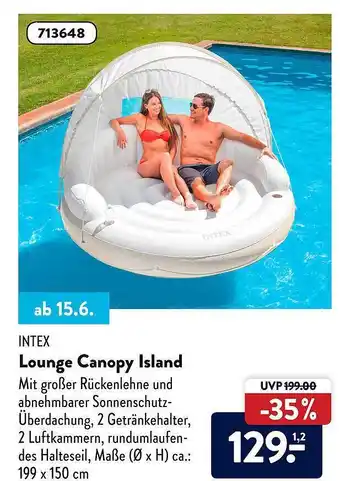 Aldi Süd Intex Lounge Canopy Island Angebot