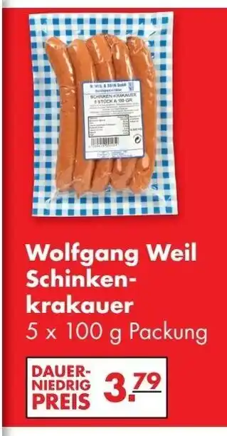 Handelshof Wolfgang Weil Schinkenkrakauer 500g Angebot