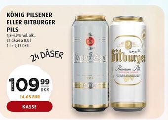 Scandinavian Park König pilsener eller bitburger pils tilbud