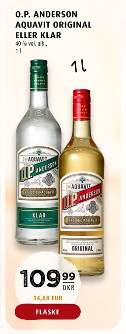 Scandinavian Park O.P. Anderson aquavit original eller klar tilbud