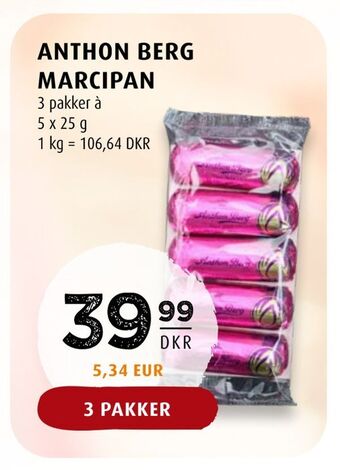 Scandinavian Park Anthon berg marcipan tilbud