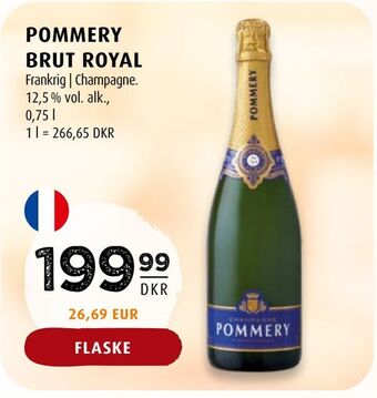 Scandinavian Park Pommery brut royal tilbud